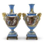 BEAUTIFUL PAIR OF PORCELAIN VASES SEVRES 19TH CENTURY
