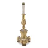 CANDLESTICK IN GILTWOOD ROME 18th CENTURY