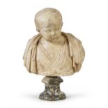 MARBLE BUST OF A CHILD LATE 17TH CENTURY