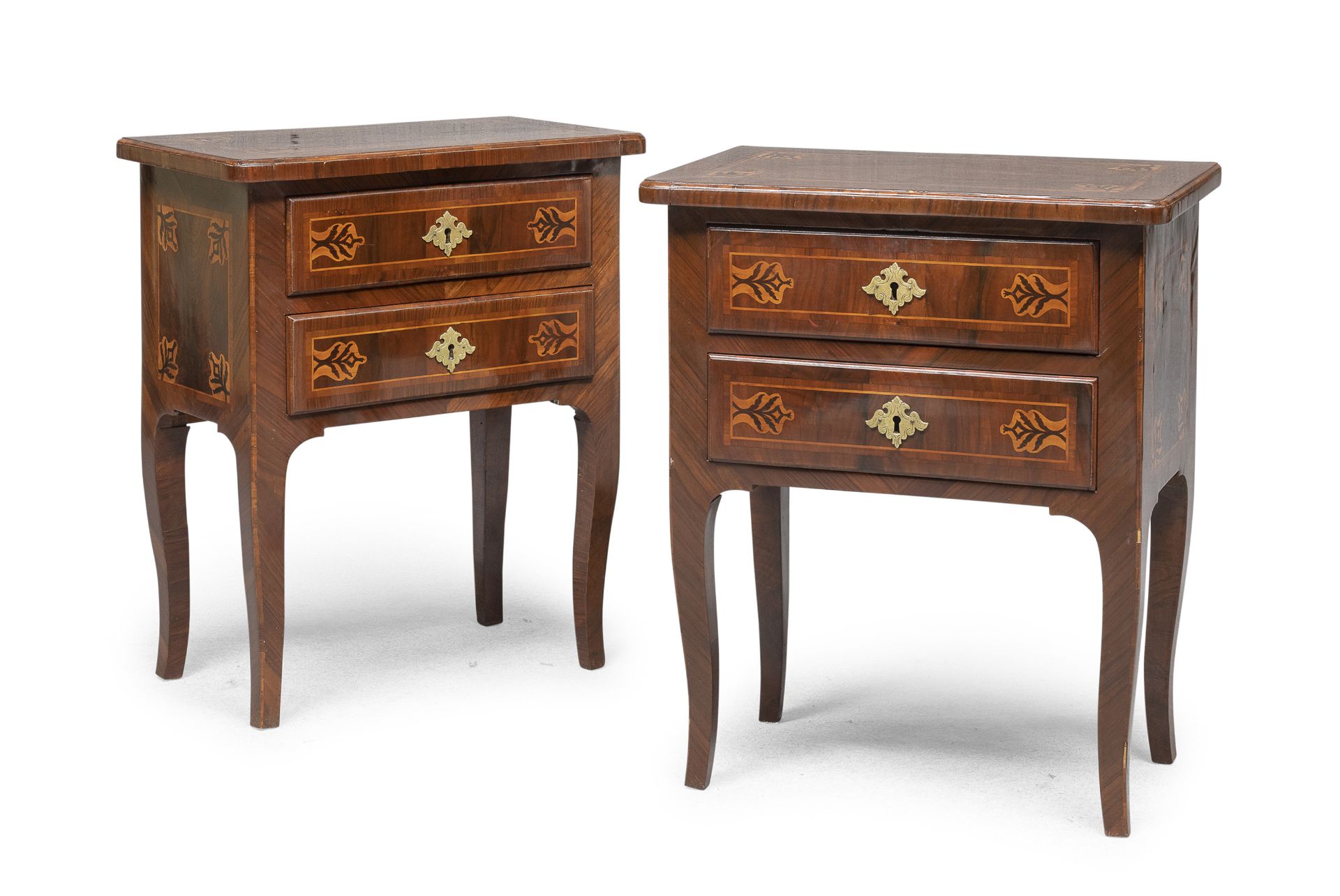 PAIR OF BEDSIDE TABLES PROBABLY ROME 18TH CENTURY