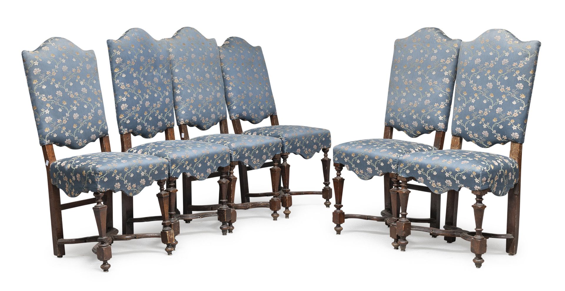 SIX WALNUT CHAIRS VENETO 18th CENTURY