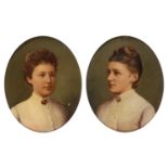 PAIR OF ENGLISH OIL PORTRAITS LATE 19TH CENTURY