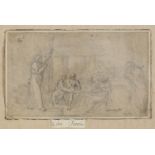 ROMAN PENCIL DRAWING 17TH CENTURY