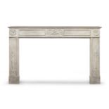 BEAUTIFUL WHITE MARBLE FIREPLACE FRANCE 18th CENTURY