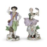 PAIR OF PORCELAIN FIGURES GINORI EARLY 20TH CENTURY