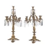 PAIR OF GILDED BRONZE CANDLESTICKS 19TH CENTURY