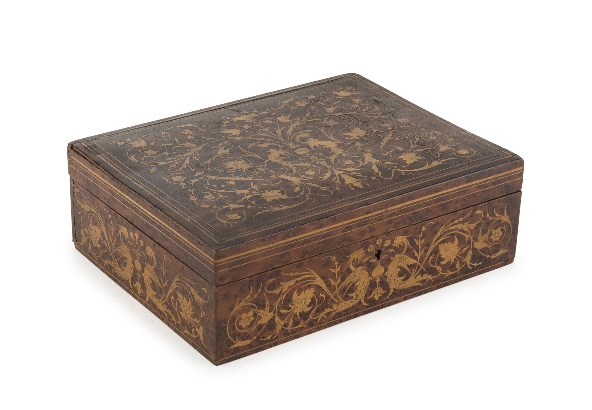 INLAID WOOD BOX 19TH CENTURY