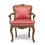 WALNUT ARMCHAIR NORTHERN ITALY 18th CENTURY