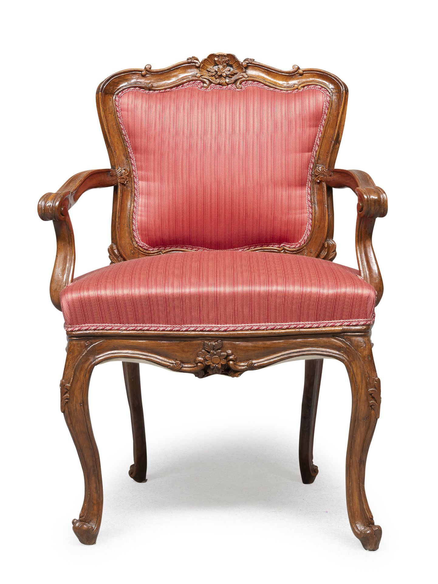 WALNUT ARMCHAIR NORTHERN ITALY 18th CENTURY