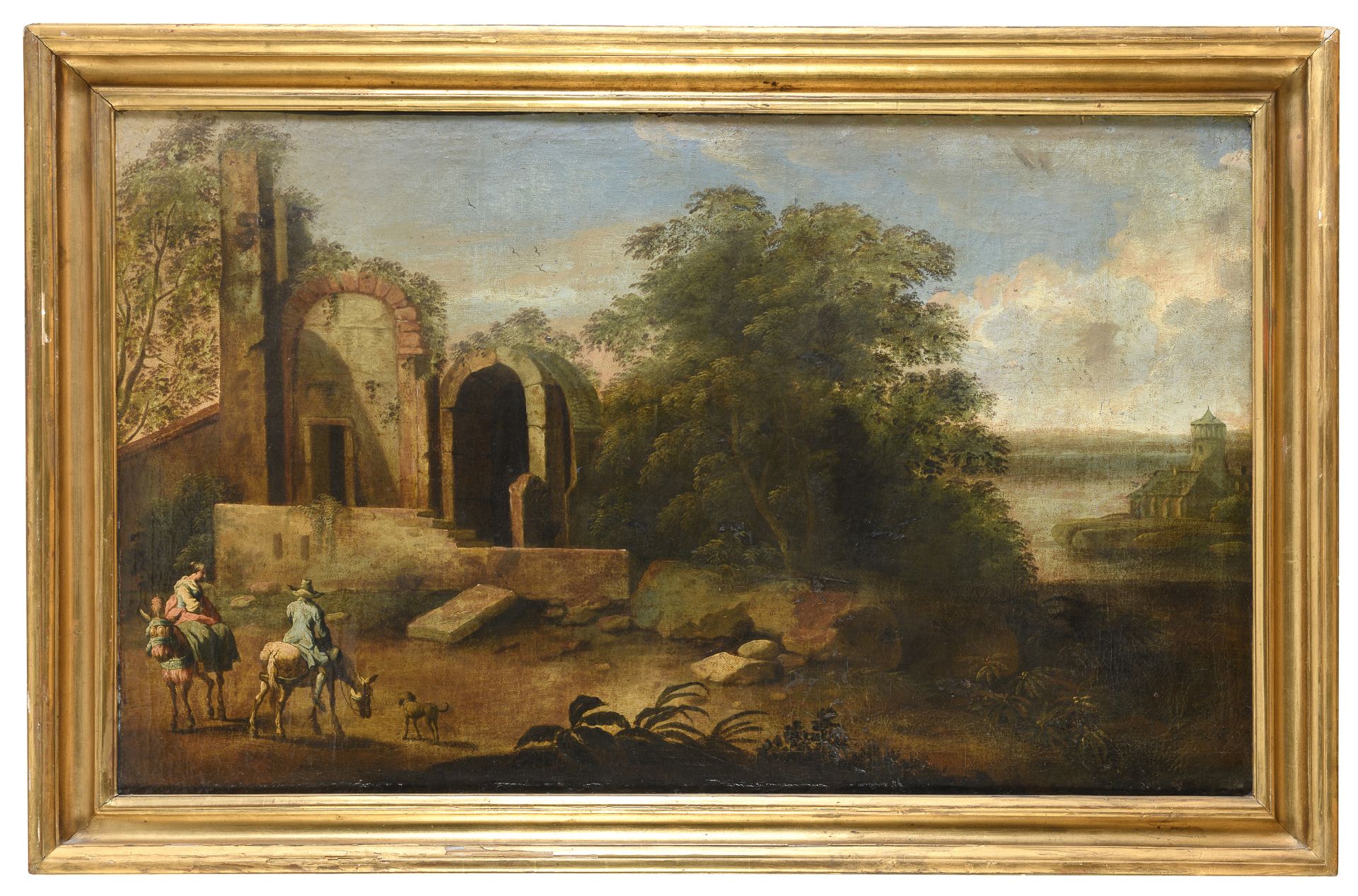 OIL LANDSCAPE ATTRIBUTED TO DOMENICO GARGIULO