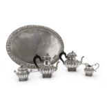 SILVER-PLATED TEA AND COFFEE SET ITALY EARLY 20TH CENTURY