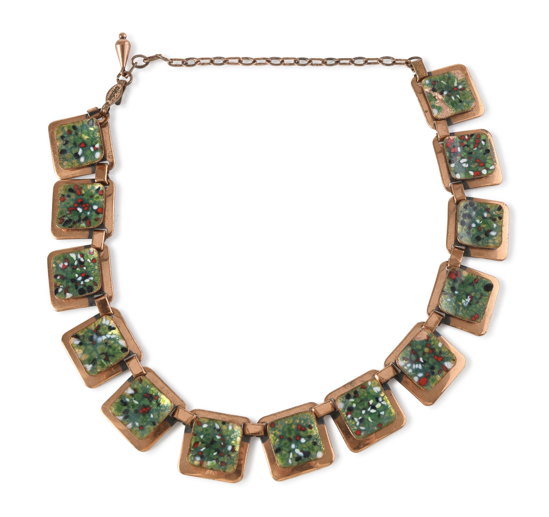 NECKLACE WITH ENAMELS BRAND RENOIR 1970s