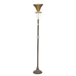 FLOOR LAMP IN METAL WITH PORCELAIN LATE 19TH CENTURY