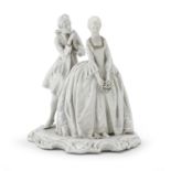 GROUP IN WHITE PORCELAIN LATE 19TH CENTURY