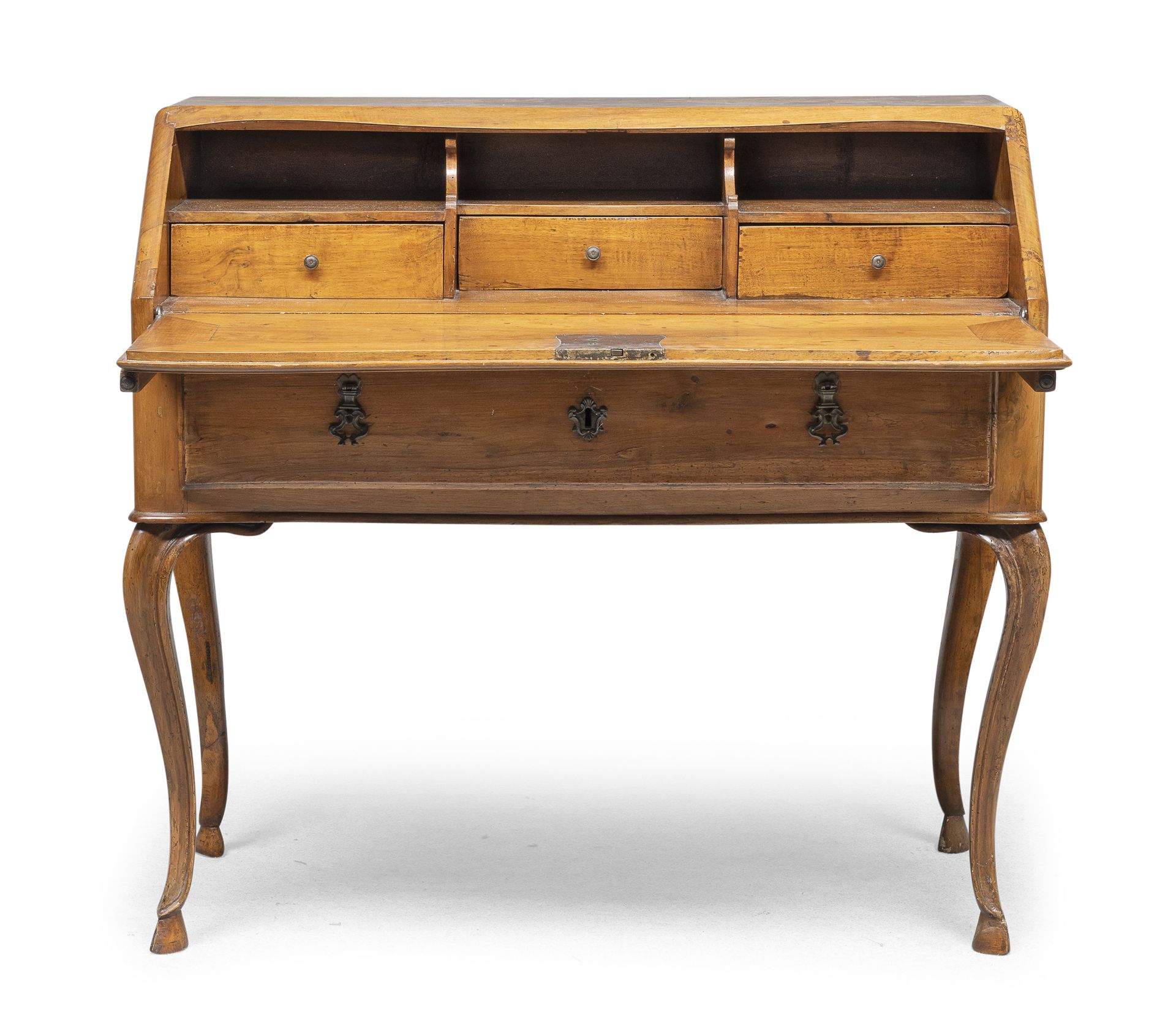 SECRETAIRE IN BRIGHT WALNUT PIEDMONT 18th CENTURY - Image 2 of 2