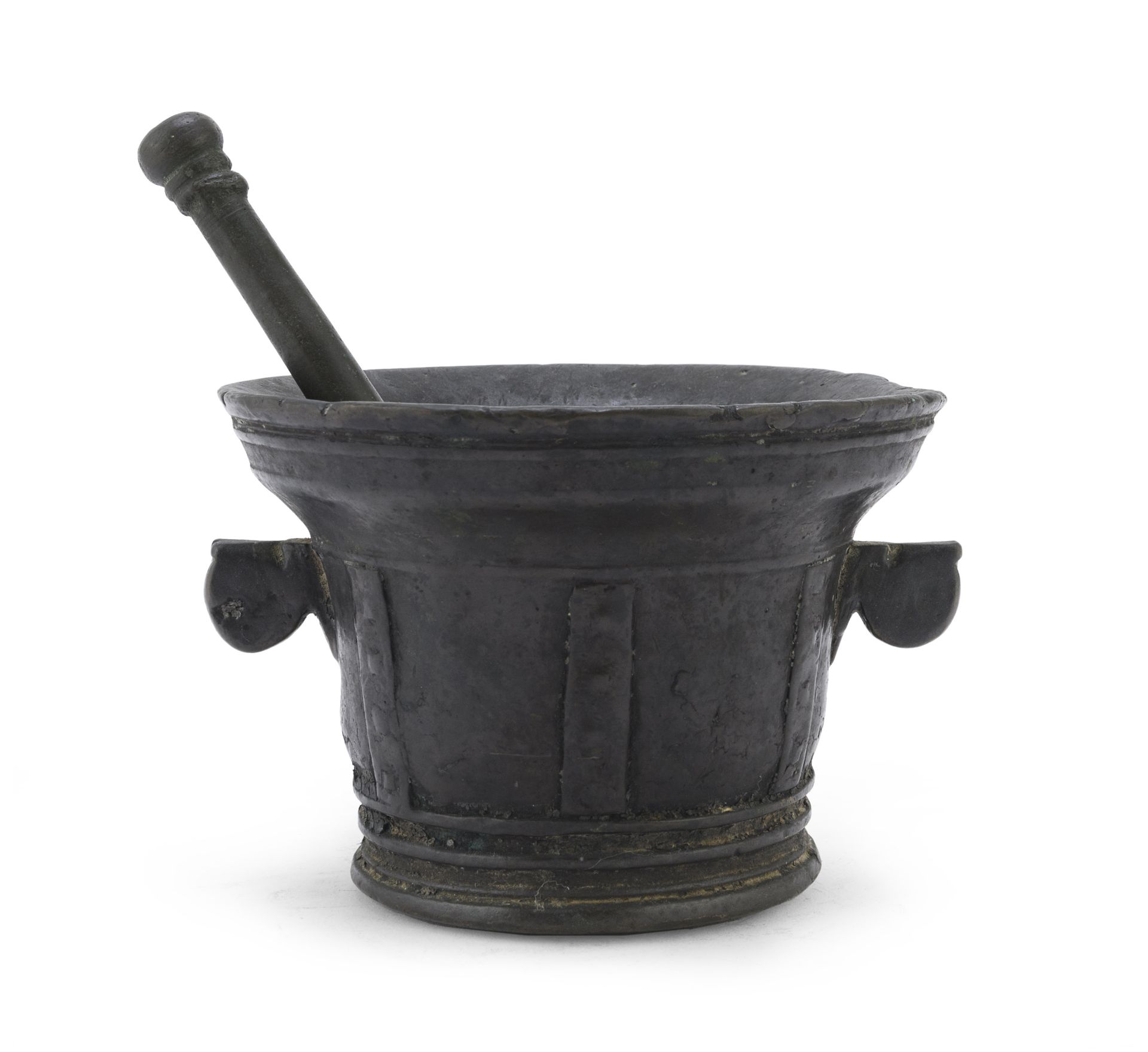 BRONZE MORTAR AND PESTLE 17th CENTURY