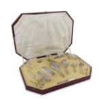 SILVER DRESSING TABLE SET ITALY 1920/1940