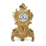 TABLE CLOCK IN GILDED BRONZE