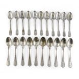 SILVER-PLATED SPOON SET EARLY 20TH CENTURY