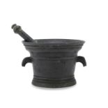 BRONZE MORTAR AND PESTLE 17th CENTURY