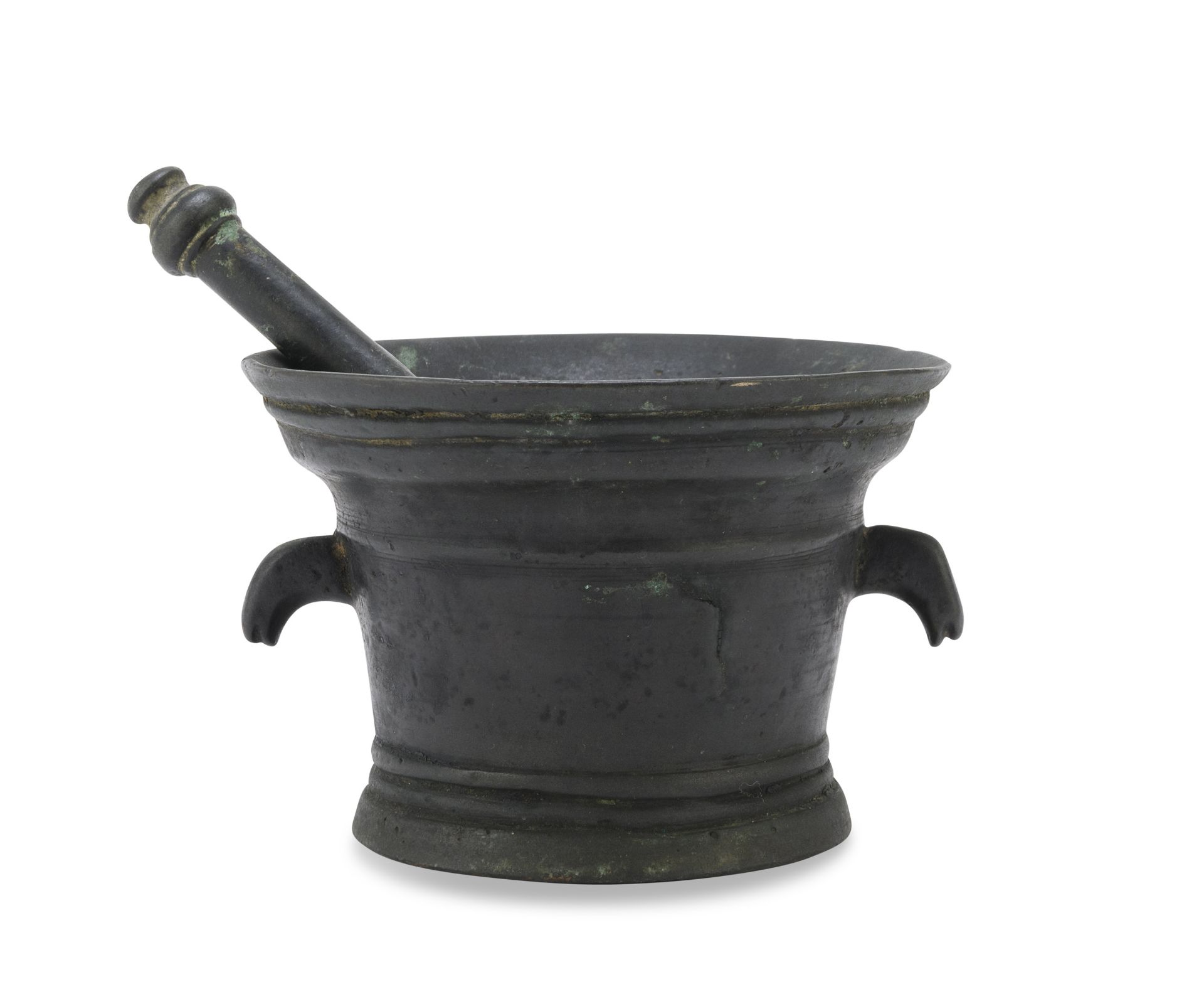 BRONZE MORTAR AND PESTLE 17th CENTURY