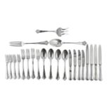 SILVER CUTLERY SET CESA ALESSANDRIA FOR FORNARI LATE 20TH CENTURY