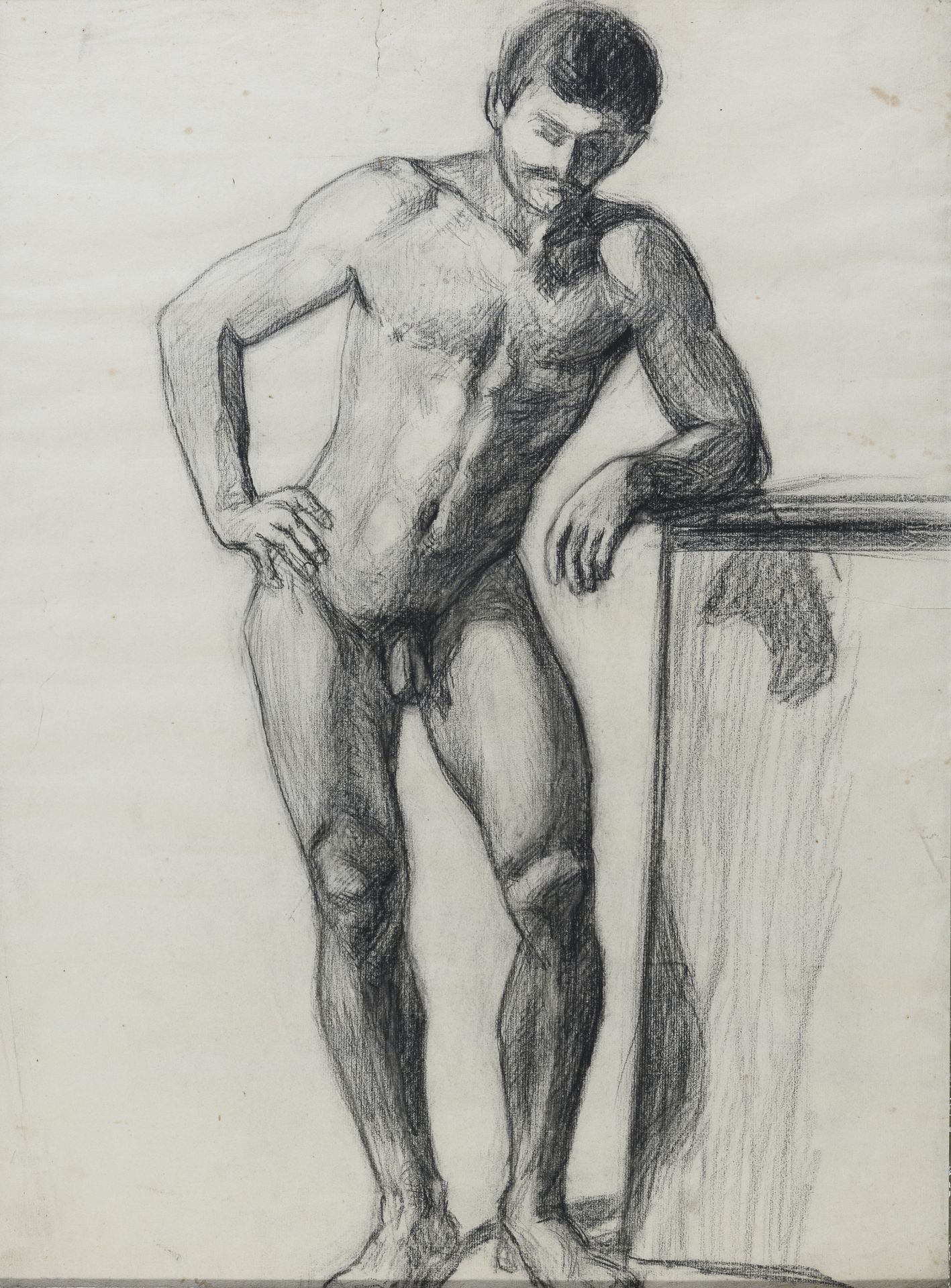 ACADEMIC CHARCOAL NUDE EARLY 20TH CENTURY