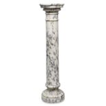 COLUMN IN FIOR DI PESCO MARBLE 19TH CENTURY