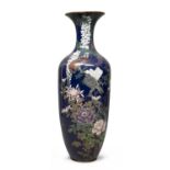 A LARGE AND RARE CLOISONNÈ DECORATED VASE JAPAN LATE 19TH EALRY 20TH CENTURY