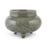 A LONGQUAN CELADON-GLAZED CENSER CHINA FIRST HALF 20TH CENTURY