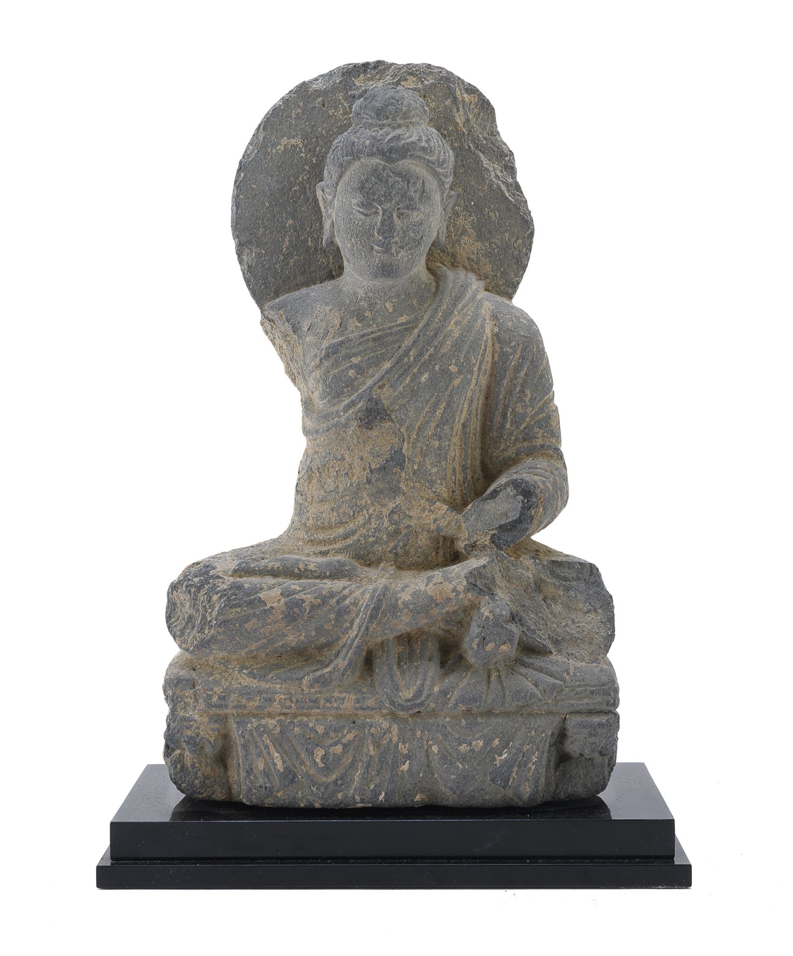 A SCHIST SCULPTURE DEPICTING BUDDHA ART OF GANDHARA 2ND-3RD CENTURY AD