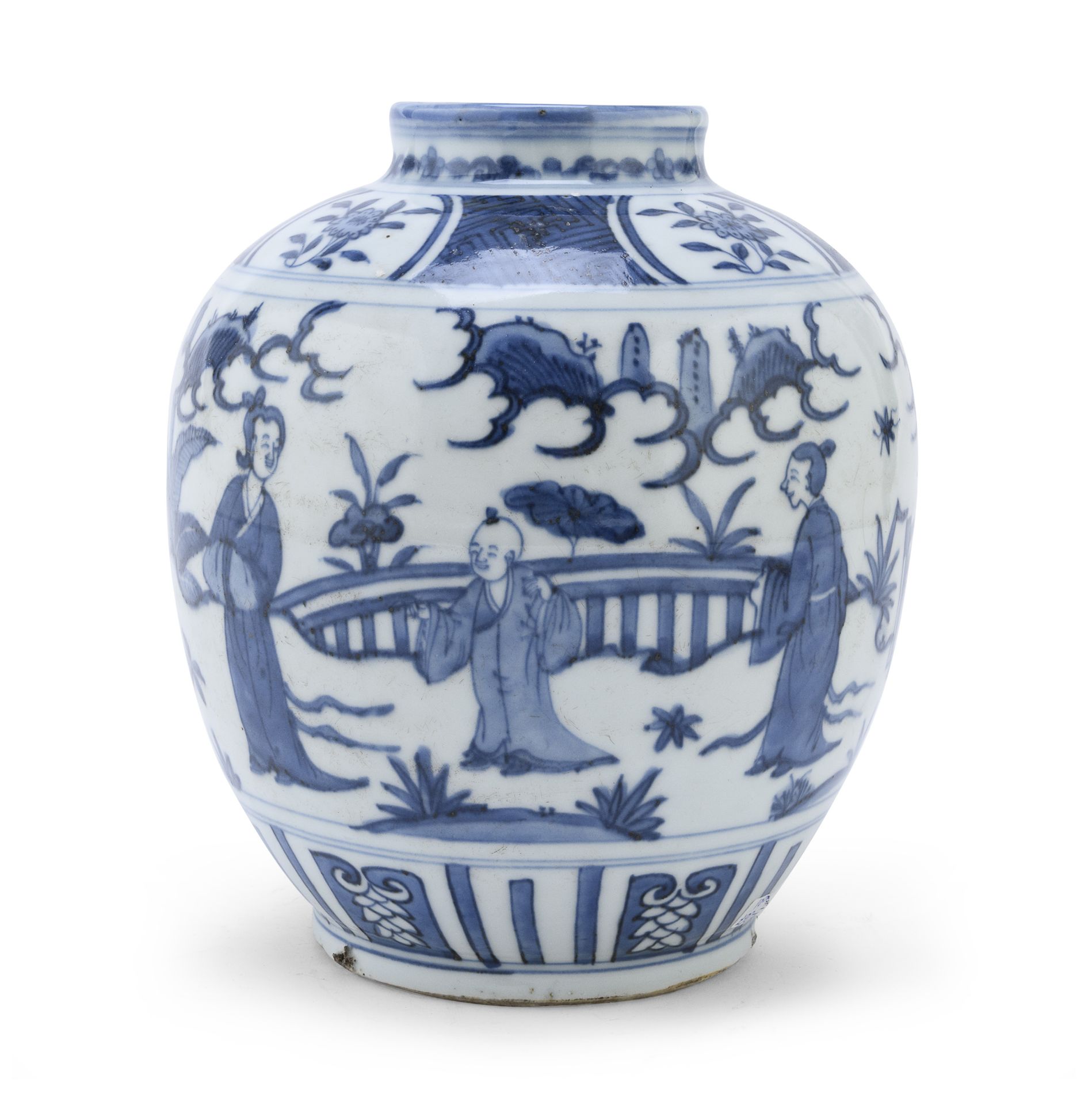 A BLUE AND WHITE PORCELAIN JAR CHINA LATE 19THEARLY 20TH CENTURY
