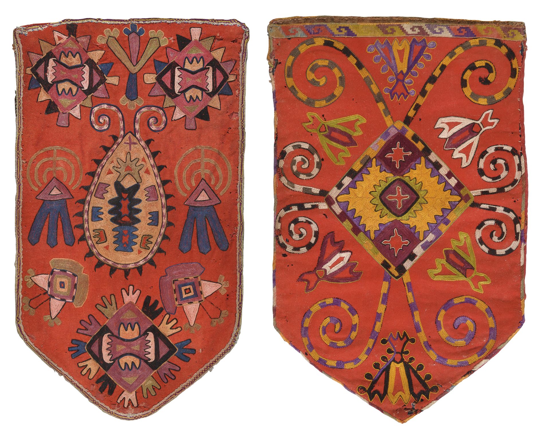 TWO AFGAN LAKAI BAGS. 19TH CENTURY