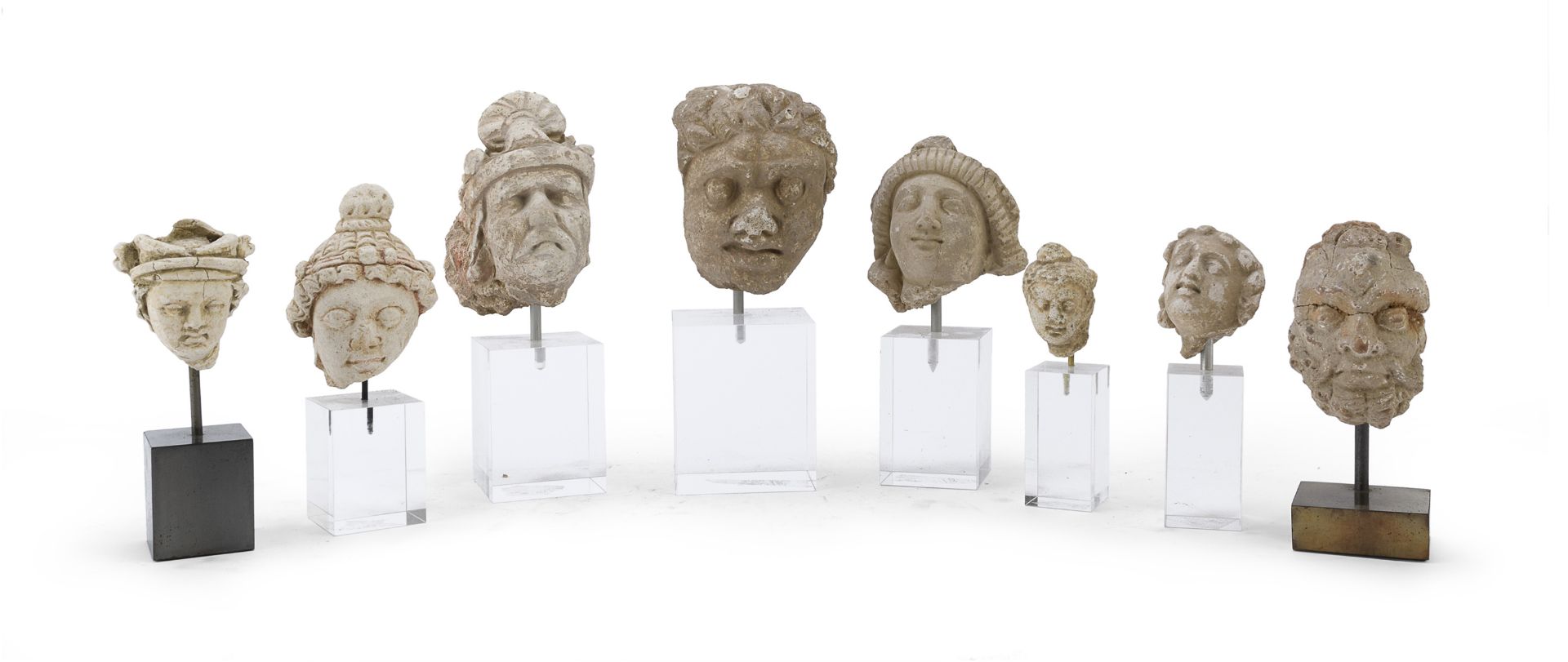 EIGHT SCHIST FRAGMENTS ART OF GANDHARA 5TH-6TH CENTURY A.C.