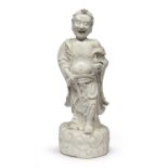 A LOUHAN PORCELAIN FIGURE CHINA 18TH CENTURY