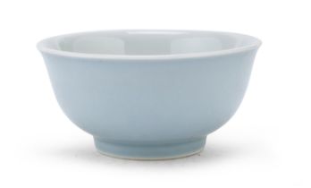 A SMALL CELADON-GROUND PORCELAIN BOWL CHINA 20TH CENTURY
