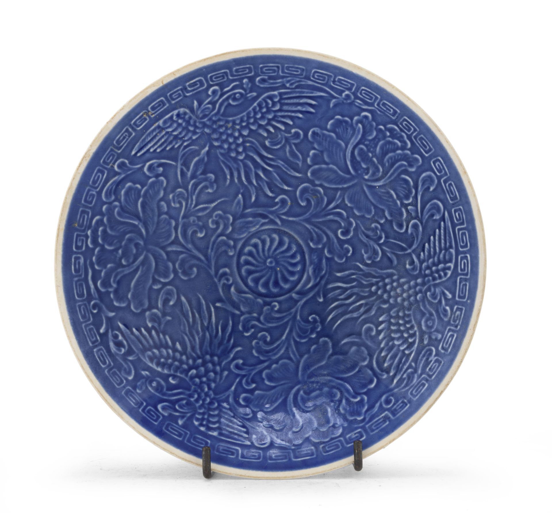 A BLUE-GROUND PORCELAIN BOWL CHINA 20TH CENTURY - Image 2 of 2