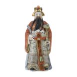 AN ENAMELED PORCELAIN FIGURE DEPICTING FUXING CHINA 20TH CENTURY