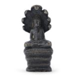A BRONZE SCULPTURE DEPICTING BUDDHA BURMA 20TH CENTURY