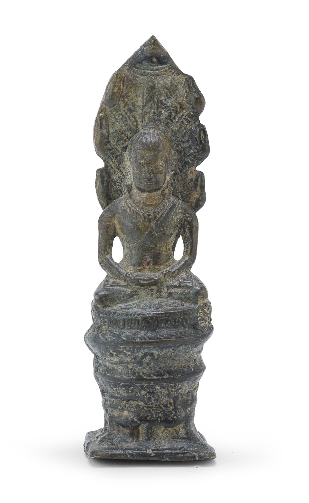 A BRONZE SCULPTURE DEPICTING BUDDHA CAMBODIA 20TH CENTURY