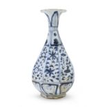 A BLUE AND WHITE PORCELAIN VASE CHINA 19TH CENTURY