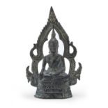 A BRONZE DEPICTION OF BUDDHA THAILAND 20TH CENTURY