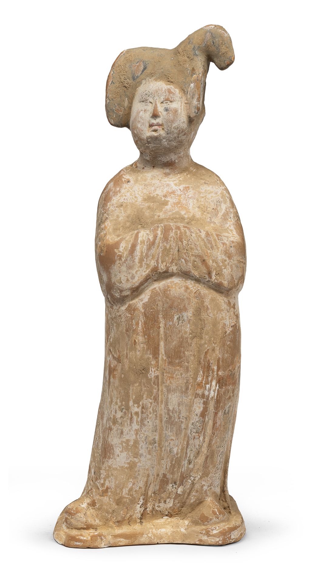 A TERRACOTTA FIGURE OF YANG GUIFEI CHINA TANG DYNASTY (618-907 A.D.)