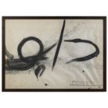 KAZUO SHIRAGA (Amagasaki Japan 1924 - 2008). UNTITLED. INK ON PAPER. SIGNED LOWER RIGHT