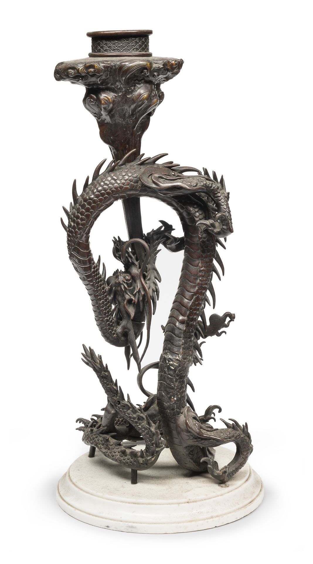 A LARGE BRONZE CENSER IN THE SHAPE OF DRAGON JAPAN LATE 19TH EARLY 20TH CENTURY