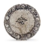 A PERSIAN CERAMIC DISK 19TH CENTURY