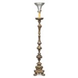 FLOOR CANDLESTICK IN GILT METAL 19th CENTURY