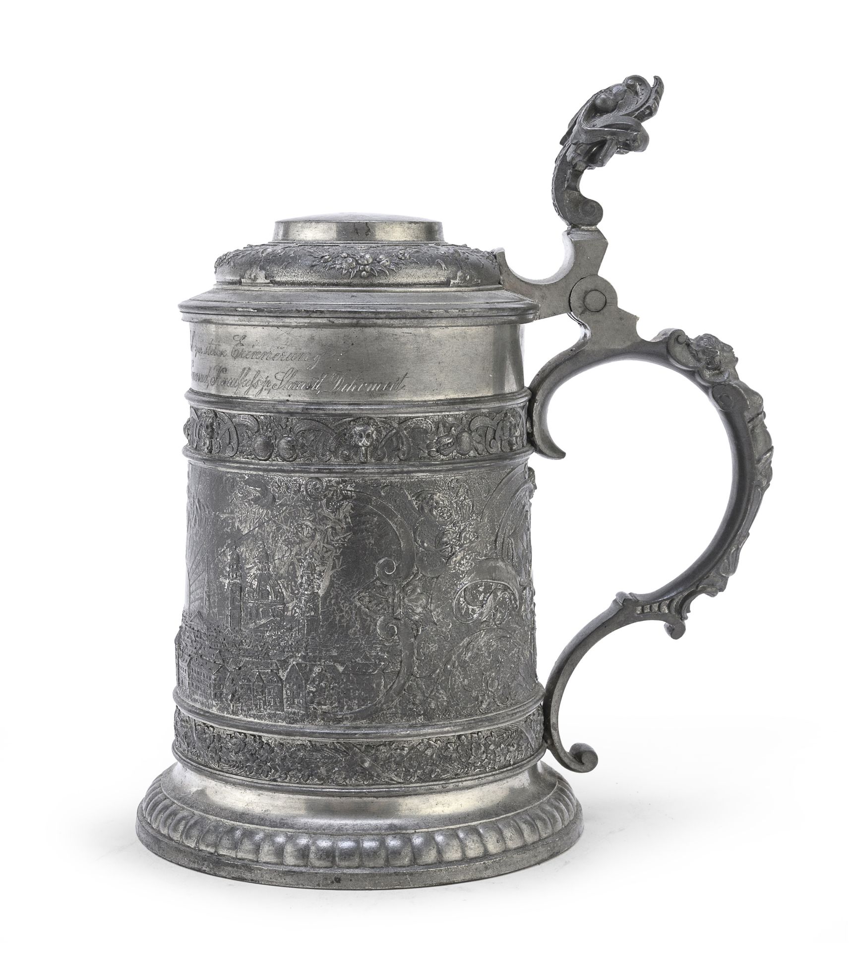 PEWTER TANKARD GERMANY LATE 19th CENTURY