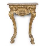 SMALL CONSOLE IN GILTWOOD NAPLES 18TH CENTURY