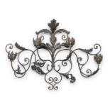 WROUGHT IRON WALL LAMP LATE 19TH CENTURY